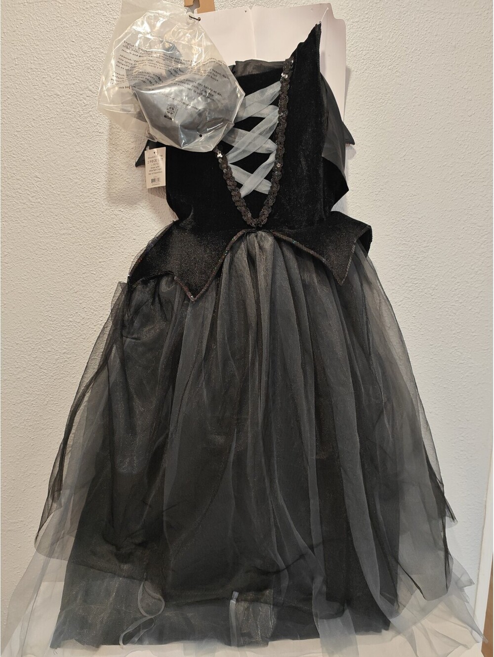Dracula's Darling 2 Piece Costume Set with Dress, Attached T